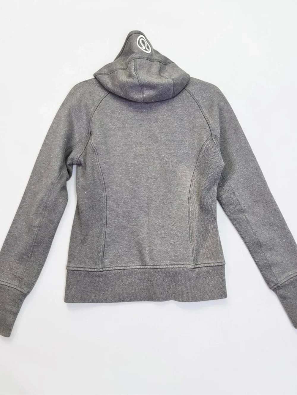 Lululemon Scuba Jacket Full Zip Hoodie Size 8 Grey Sparkle